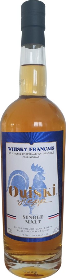 OUISKI Hepp Single Malt - Whisky Français Alsacien - 40%