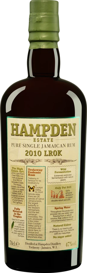 Velier Hampden Estate 2010 LROK Pure Single Jamaican 8yo 47% 700ml