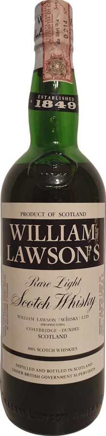William Lawson's Rare Light Scotch Whisky Martini & Rossi 43% 750ml