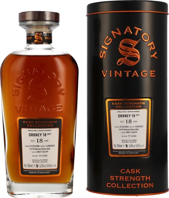 Orkney 2005 SV Cask Strength Collection 1st Fill Oloroso Sherry Butt 55.8% 700ml