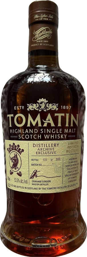 Tomatin Distillery Archive Exclusive Batch 1 53.5% 700ml