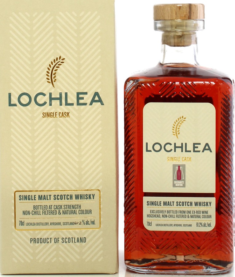 Lochlea 2020 Single Cask Ex-Red Wine Hogshed Inverarity Morton 61.2% 700ml