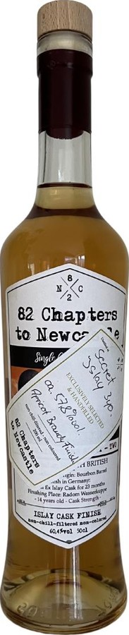 82 Chapters to Newcastle Secret Islay 82NC Exklusive Selected and Handfilled Apricot Brandy 57.8% 200ml