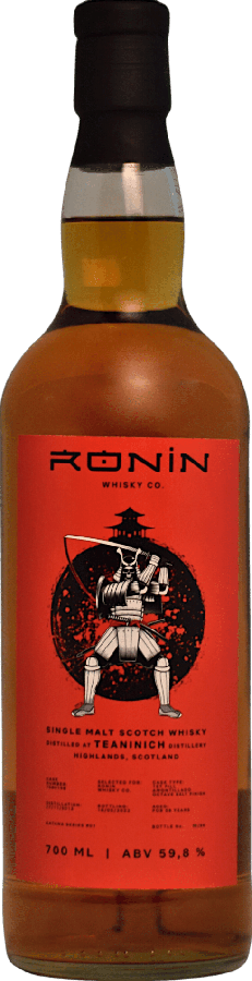 Teaninich 2013 RoWh Katana Series #01 1st Fill Amontillado Octave The Ronin Whisky Company 59.8% 700ml