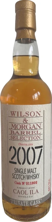 Caol Ila 2007 WM Barrel Selection Private Cask 1st Fill Bourbon Hogshead Finish Milroy's of Soho 48% 700ml