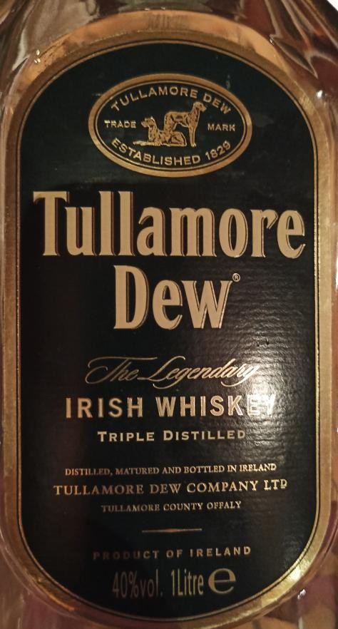 Tullamore Dew The Legendary Irish Whisky 40% 1000ml - Spirit Radar