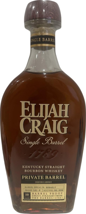 Elijah Craig Single Barrel Private Barrel Liquor Cabinet 60.6% 750ml