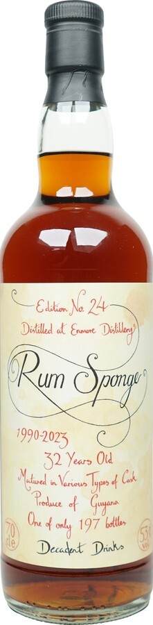 Enmore 1990 Sponge Enmore Distillery Guyana Edition No.24 32yo 53.6% 700ml