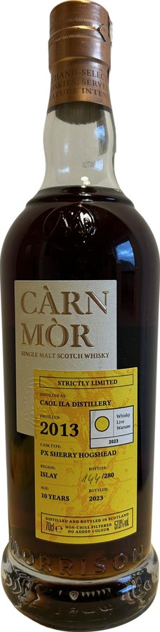 Caol Ila 2013 MSWD Carn Mor Strictly Limited PX Sherry Hogshead Whisky Live Warsaw 57% 700ml
