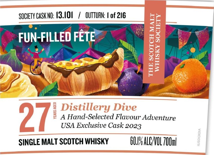 Dalmore 2013 SMWS 13.101 A FUN-FILLED FETE 1st Fill Ex-Bourbon 1st fill PX hogshead The Scotch Malt Whisky Society of America 60.1% 700ml