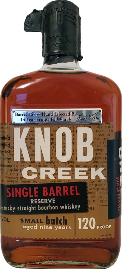 Knob Creek 14yo Fridge Fall Batch Single Barrel Reserve The Fridge 60% 750ml