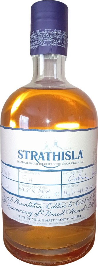 Strathisla 14yo 20th anniversary of pernod ricard belgium 57.8% 700ml