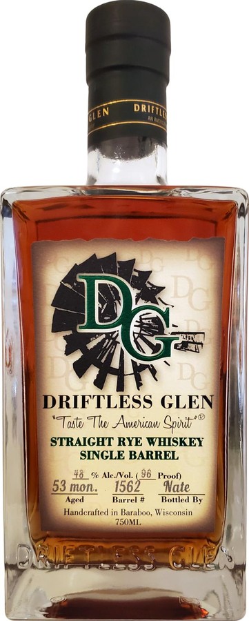 Driftless Glen Straight Rye Whisky Single Barrel 48% 750ml