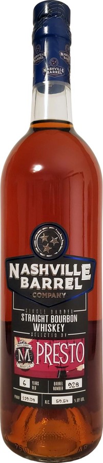 Nashville Barrel Company Straight Bourbon Whisky Single Barrel Mash & Journey Whisky Club 59.54% 750ml
