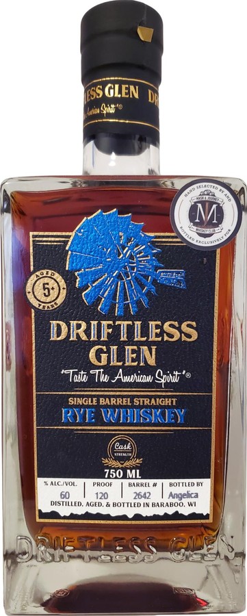 Driftless Glen Single Barrel Straight Rye Whisky 30 Gallon Mash & Journey Whisky Club 60% 750ml