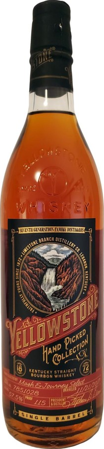 Yellowstone Single Barrel Hand Picked Collection Mash & Journey Whisky Club 57.5% 750ml