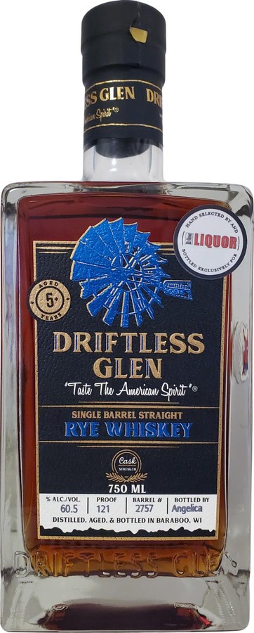 Driftless Glen Straight Rye Whisky Single Barrel Devine Liquor 60.5% 750ml