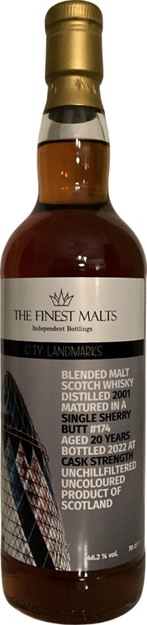 Blended Malt Scotch Whisky 2001 TFM City Landmarks Sherry Butt 46.2% 700ml