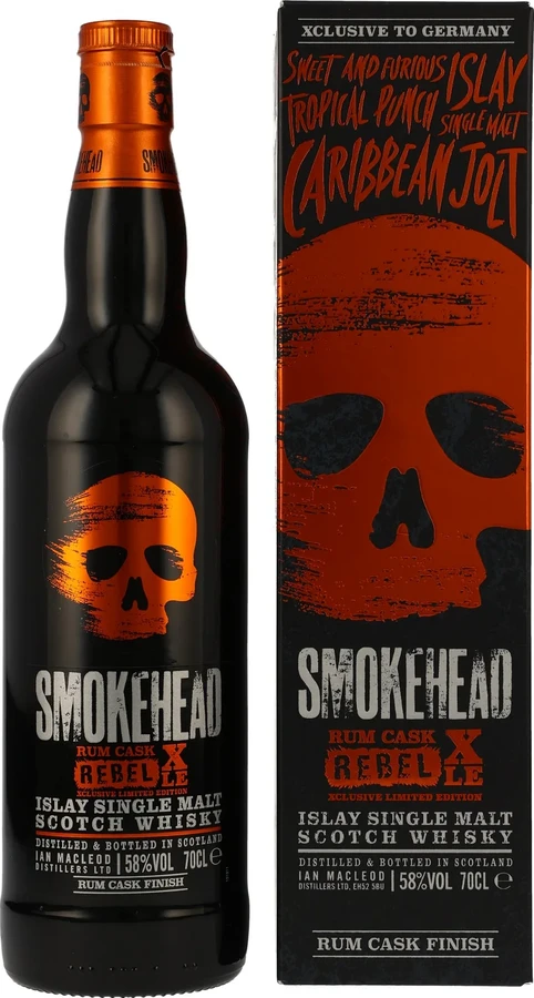 Smokehead Rum Cask Rebel XLE IM Rum 58% 700ml