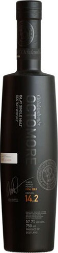 Octomore Edition 14.2 128.9 PPM The Impossible Equation 1st fill Oloroso + 1st and 2nd fill Amarone 57.7% 750ml