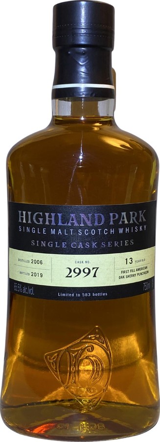 Highland Park 2006 Single Cask Series 1st Fill American Oak Sherry Puncheon 65.5% 750ml