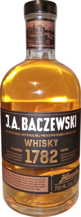J.A. Baczewski Whisky 1782 43% 700ml