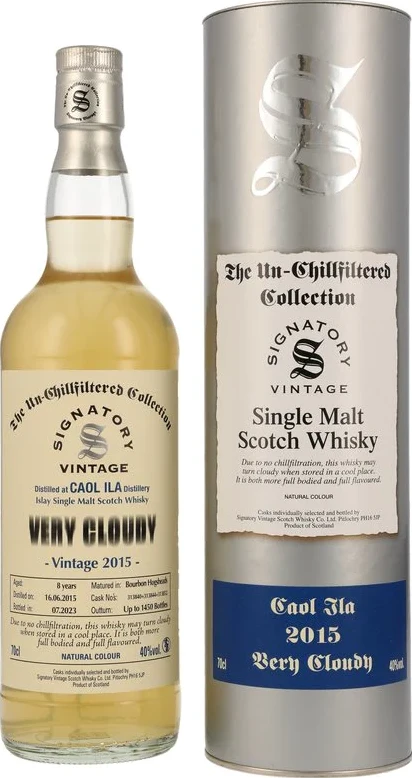 Caol Ila 2015 SV The Un-Chillfiltered Collection Very Cloudy Bourbon Hogshead 40% 700ml