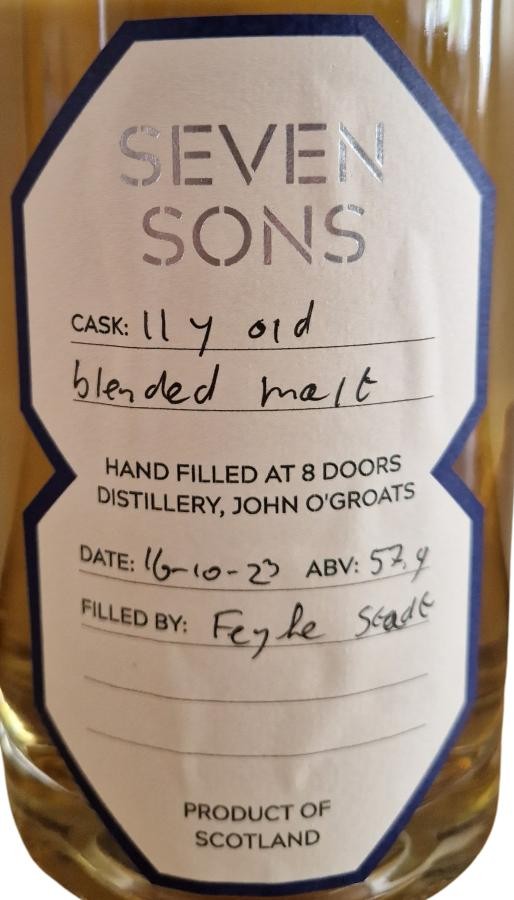 Seven Sons 2012 Hand Filled Distillery Exclusive 57.9% 700ml