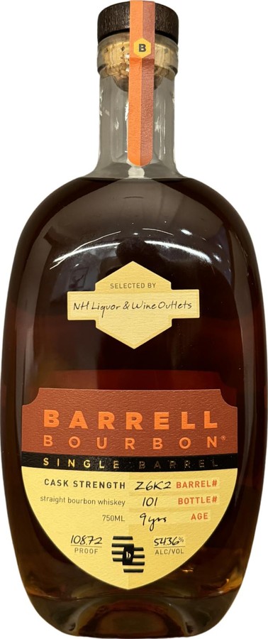 Barrell Bourbon Single Barrel New Oak Barrel NH Liqour & Wine Outlets 54.36% 750ml