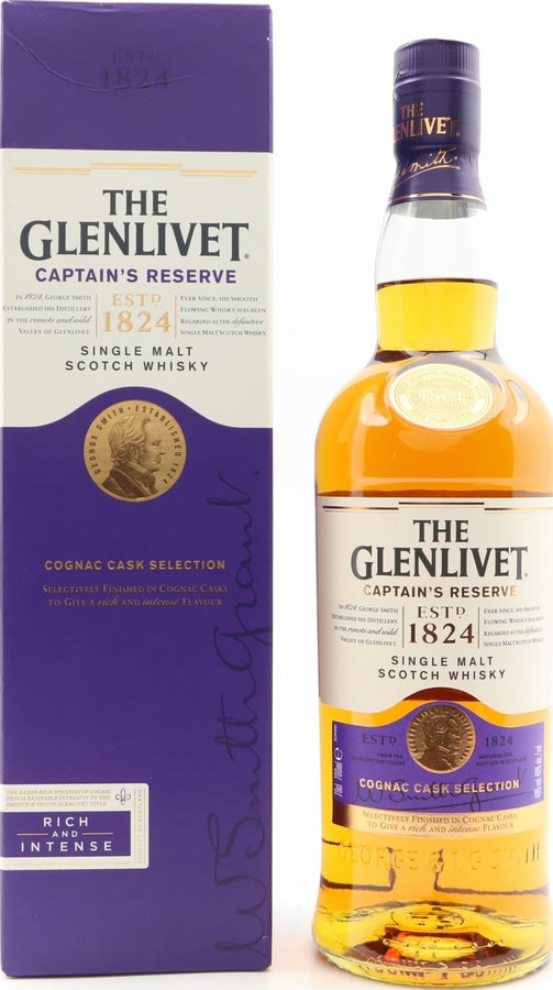 Glenlivet Captain's Reserve Cognac Cask Selection Cognac Finish 40% 700ml