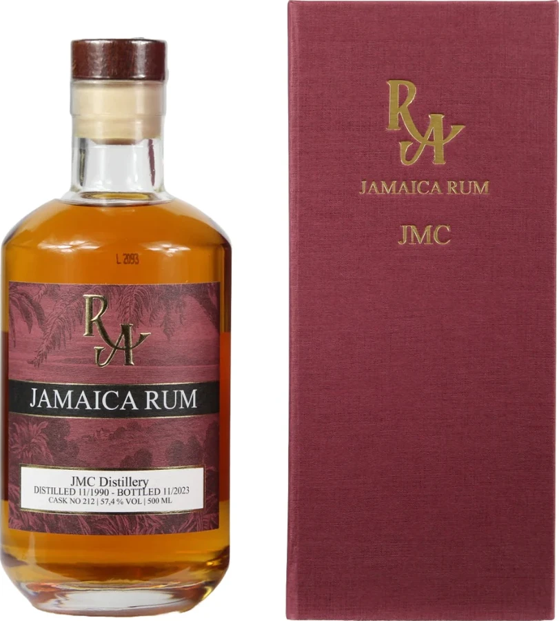 Rum Artesanal 1990 Hampden JMC Jamaica Cask #212 33yo 57.4% 500ml