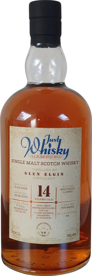 Glen Elgin 2009 WW8 Exclusive Messeabfullung 1st Fill Marsala Octave Cask Just Whisky Fair Hamburg 2023 56.4% 700ml