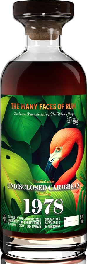The Whisky Jury 1978 Undisclosed Caribbean Cuba 74th Release The Many Faces of Rum 44yo 56.6% 700ml