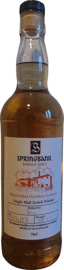 Springbank Hand Filled Distillery Exclusive 58.1% 700ml