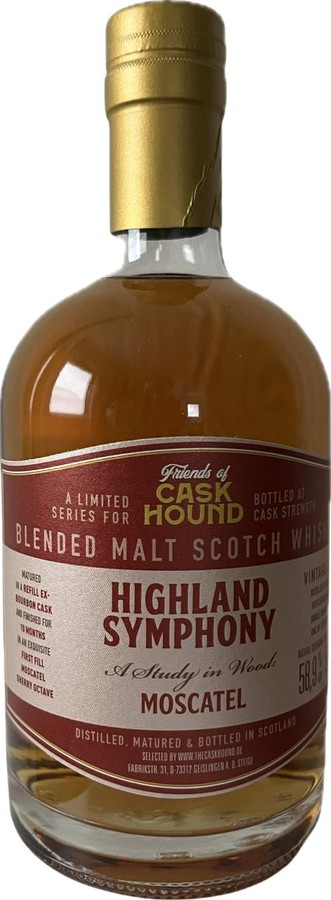 Highland Symphony 2013 TCaH Friends of Caskhound Bourbon + Finish 10 m. in 1st Fill PX Octave 58.6% 500ml