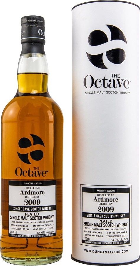 Ardmore 2009 DT The Octave 3 Months Sherry Octave Finish 54% 700ml