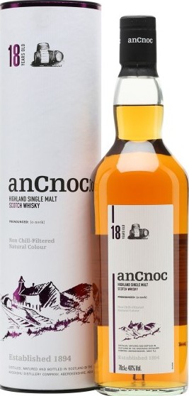 anCnoc 18yo American Bourbon and Spanish Sherry 46% 750ml