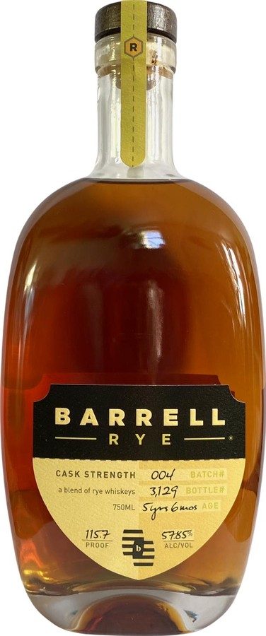 Barrell Rye 5yo New Charred American Oak 57.85% 750ml