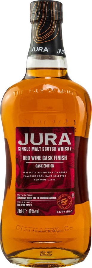 Isle of Jura Red Wine Cask Finish Cask Edition Ex-Bourbon Barrels Finish in Red Wine 40% 700ml