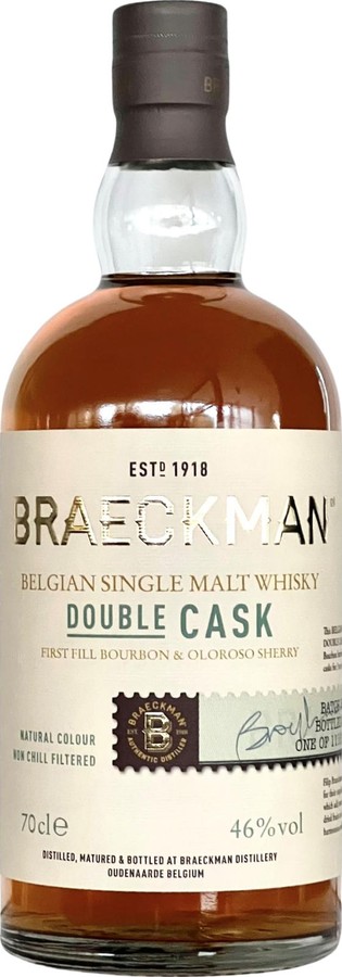 Braeckman Distillers Double Cask 1st Fill Bourbon & Oloroso Sherry 46% 700ml
