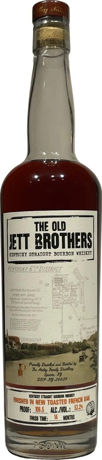 The Old Jett Brothers Kentucky Straight Bourbon Whisky Finished in New Toasted French Oak 53.2% 750ml