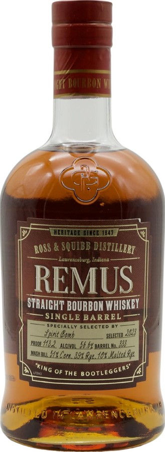 George Remus Straight Bourbon Whisky Single Barrel Select Spirit Bomb 56.6% 750ml