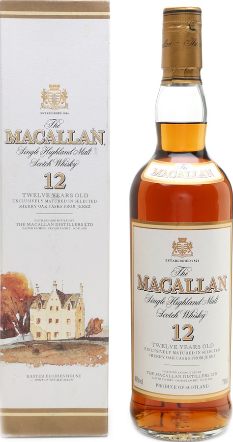 Macallan 12yo Old Bottle Shape Sherry Oak Casks from Jerez 40% 700ml