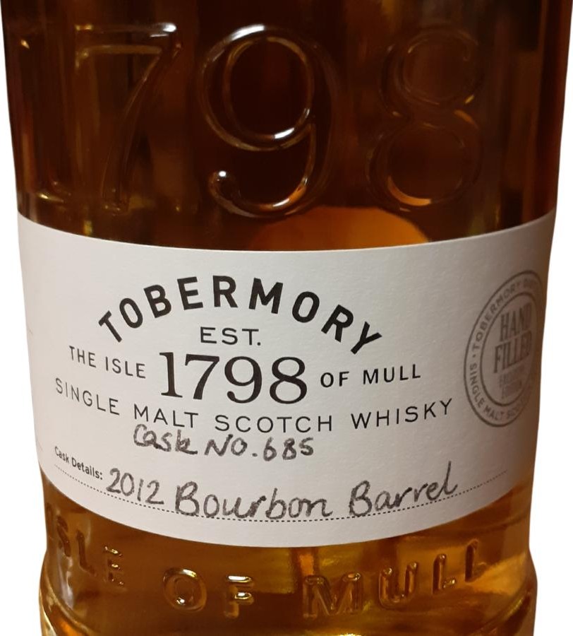 Tobermory 2012 Distillery Exclusive Handfilled Bourbon Barrel 59.4% 700ml