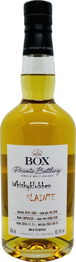 Box 2016 WSla Rum Cask Whiskyklubben Slainte 60.7% 500ml