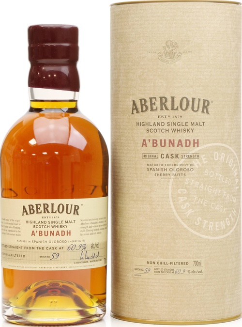 Aberlour A'bunadh batch #59 Spanish Oloroso Sherry Butts 60.9% 700ml