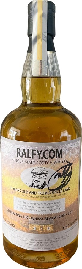 Glen Ord 2012 TGSC Ralfy.com Bottling 005 1st Fill Ex-Bourbon Barrel Celebrating 1.000 Whisky Reviews 2009 2023 57.1% 700ml