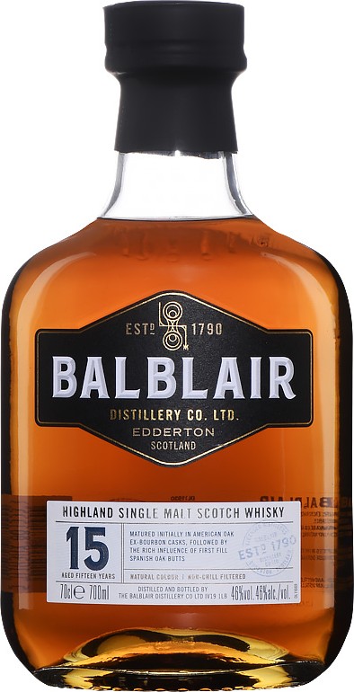 Balblair 15yo Ex Bourbon Spanish Oak Butt 46% 700ml