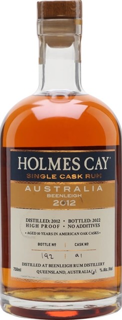 Holmes Cay 2012 Beenleigh Australia Cask No. a1 61% 750ml