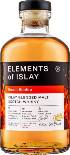 Islay Blended Malt Scotch Whisky Beach Bonfire EID Elements of Islay New Oak Bourbon Refill and Sherry Casks 54.5% 700ml